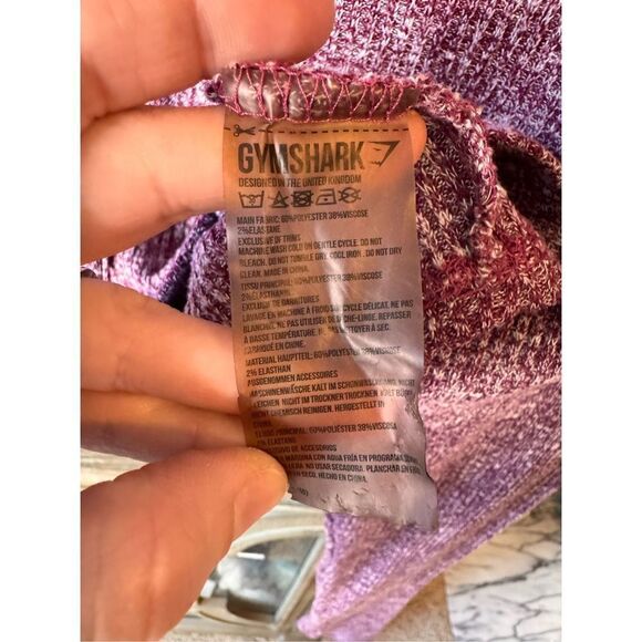 E35 Gymshark Slounge Crop Hoodie In Maroon Women’s Size Small - Picture 5 of 9
